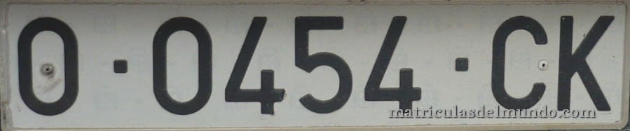 Matrícula de Asturias O-CK 0454